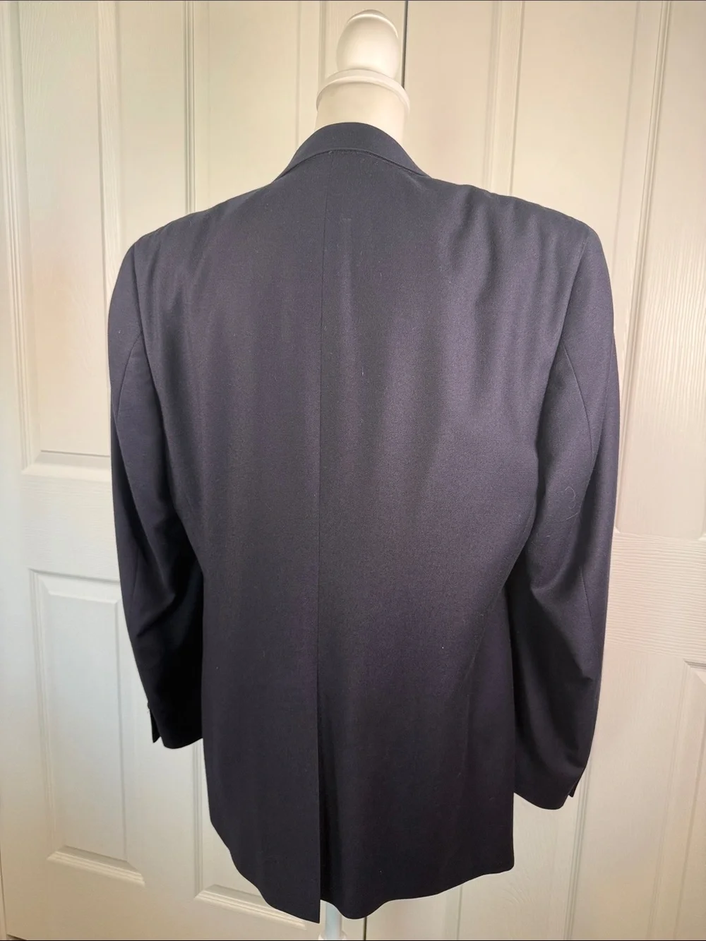 Vintage Burberrys Navy Blue Wool Blazer Men’s 40R 2 Button Sport Coat Preppy Cla